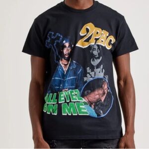 2Pac 90s All Eyez On Me Cotton Short Sleeve Graphic Tee Men Size Large